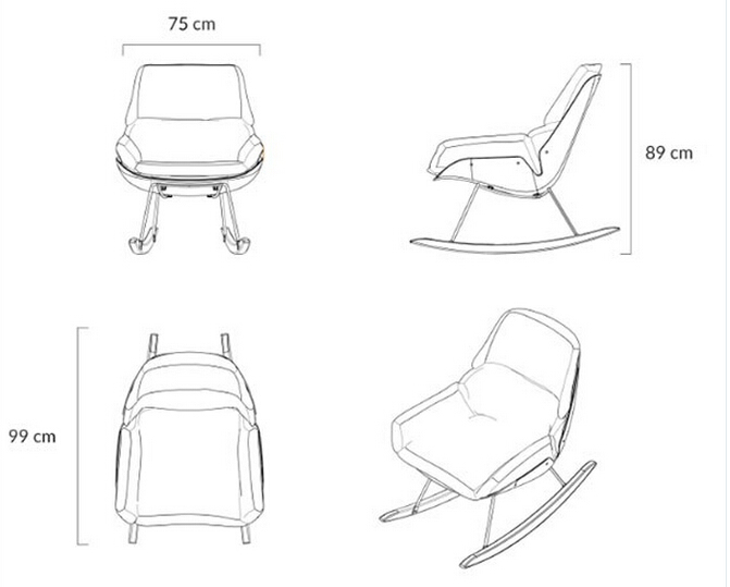 Soft Sofa Relax Lounger Nino Rocking Chair