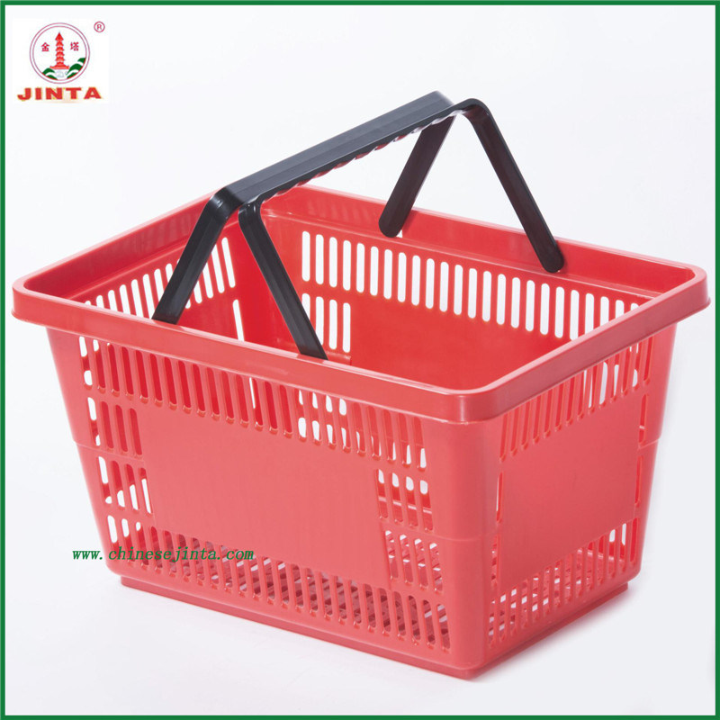 Double Handle Portable Shopping Basket Used in Supermarkets (JT-G06)