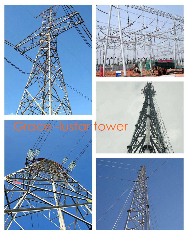 Turn Key Power Transmission Line Steel Tower From Production Factory