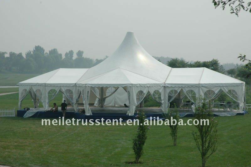 Luxury Pagoda Gazebo Big Outdoor Party Event Cheap Marquee Exquisite Clear Span Party Wedding Marquee Canvas Tent