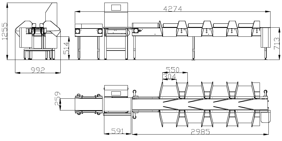 Digital Conveyor Weight Checking Sorting Machine for Fruit/Seafood