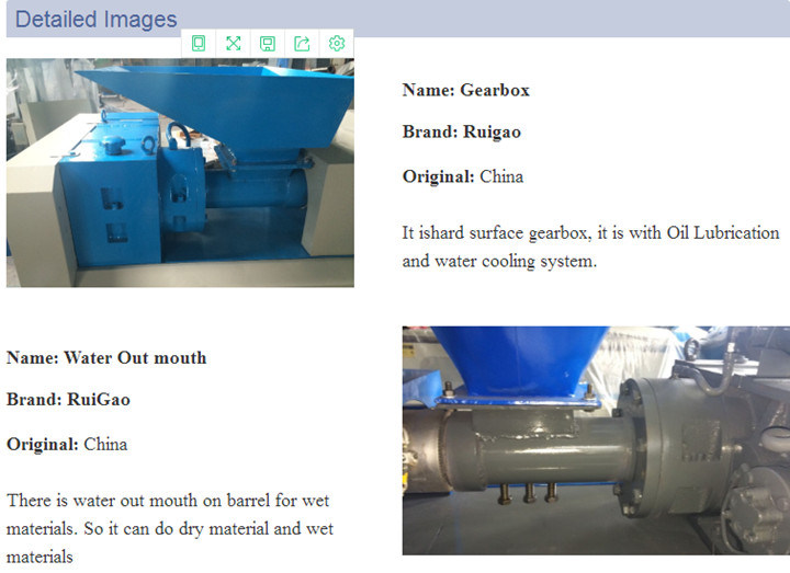 Ruigao Plastic Recycling Machine Granulator