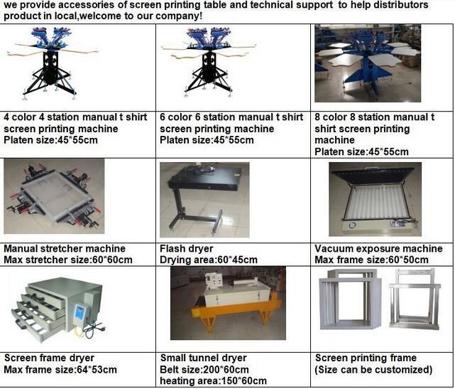 6 Color Manual Ratory Silk Screen Printing Machine Price