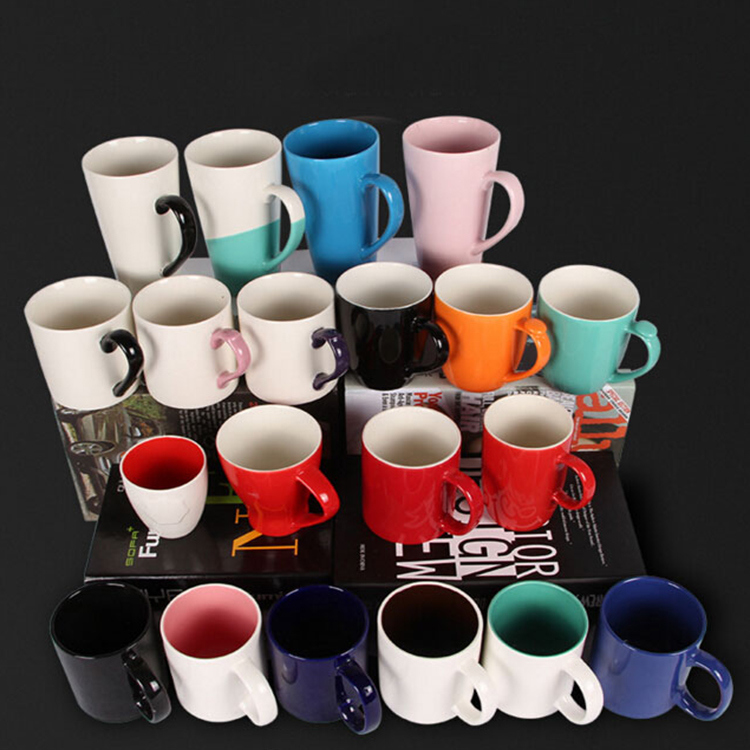 Outdoor Travel Customized Your Own Pictures Plain White Tea Sublimation Ceramic Mug with Lid