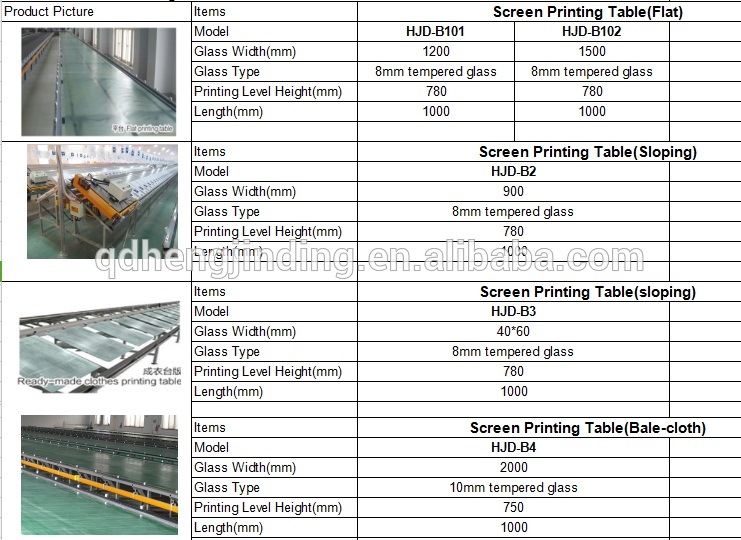 Garment Screen Table Top Screen Printing with Lowest Price