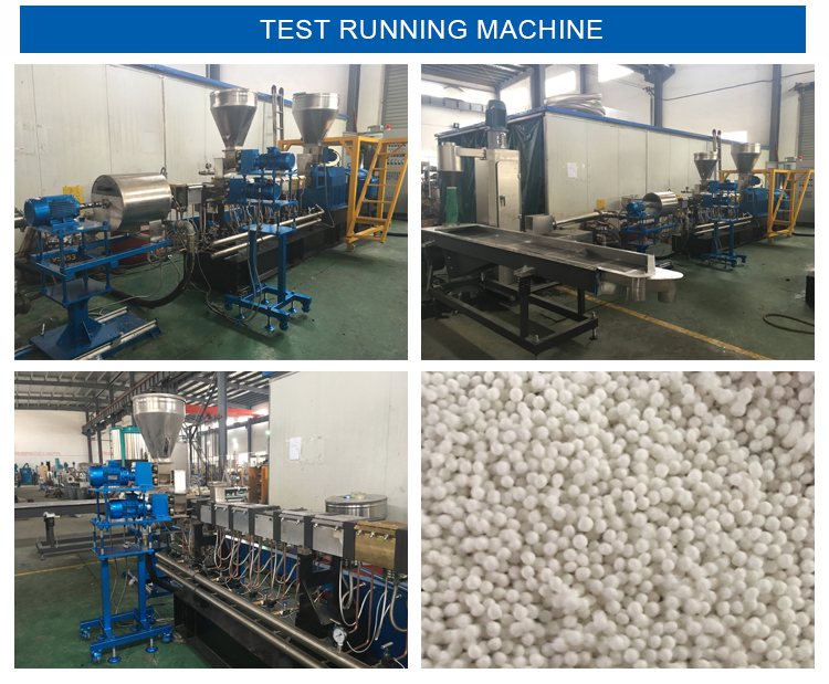 Plastic Pelletizing Horizontal Water Ring Twin Screw Extruder