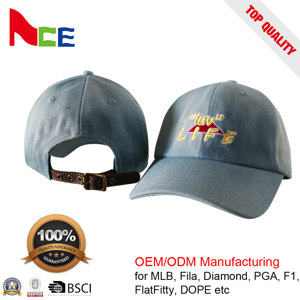 Fashion Promotional Sport Washed Denim Jeans Leisure Curved Baseball Cap