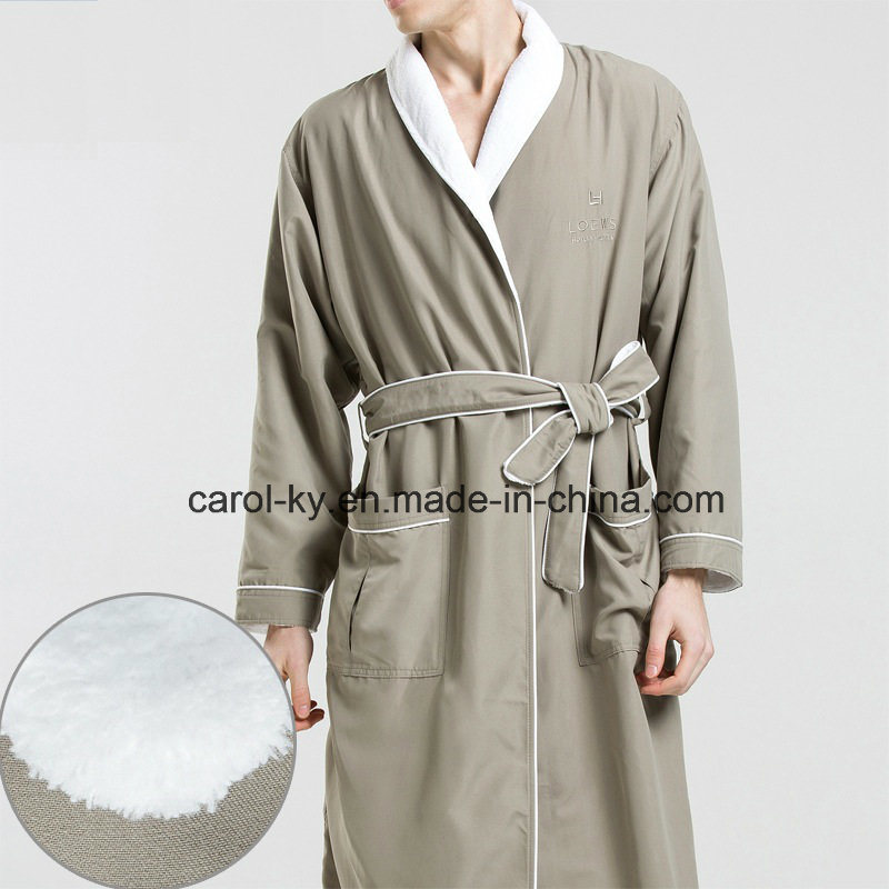 Double Layer with Terry Inside Bathrobe for Hotel, SPA