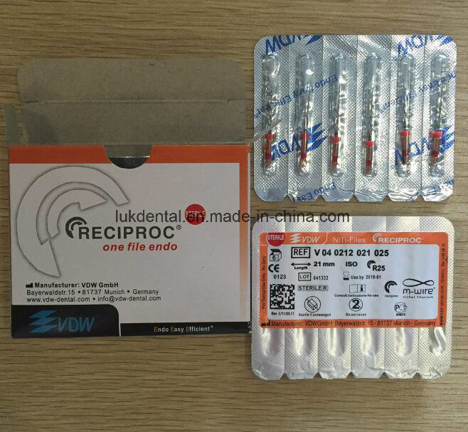 Manufacture a+ Quality Vdw Reciproc Dental Endodontic Files Ce Approved