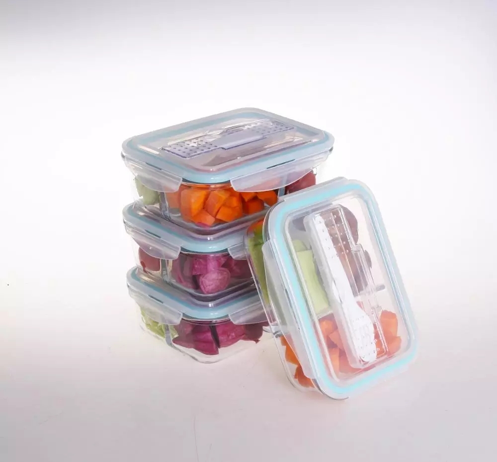 1040ml 3 Compartment Worker Lunch Box with Cutlery
