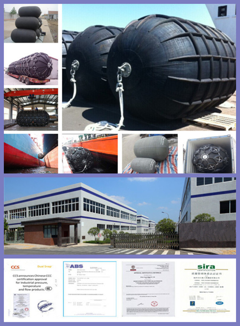 50 Kpa 80 Kpa 2.5*4.0 2500X4000mm Floating Pneumatic Marine Rubber Fender