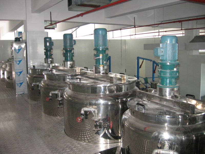 Stainless Steel Mixing Tank with Mechanical Agitator