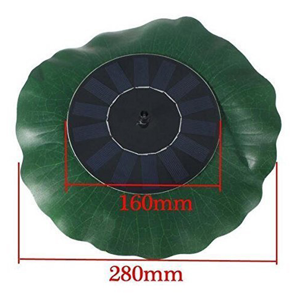 Newly Solar Powered Water Pump Panel Kit Lotus Leaf Floating Pump Fountain Pool Garden Pond Watering Submersible Pumps 7V/1.4