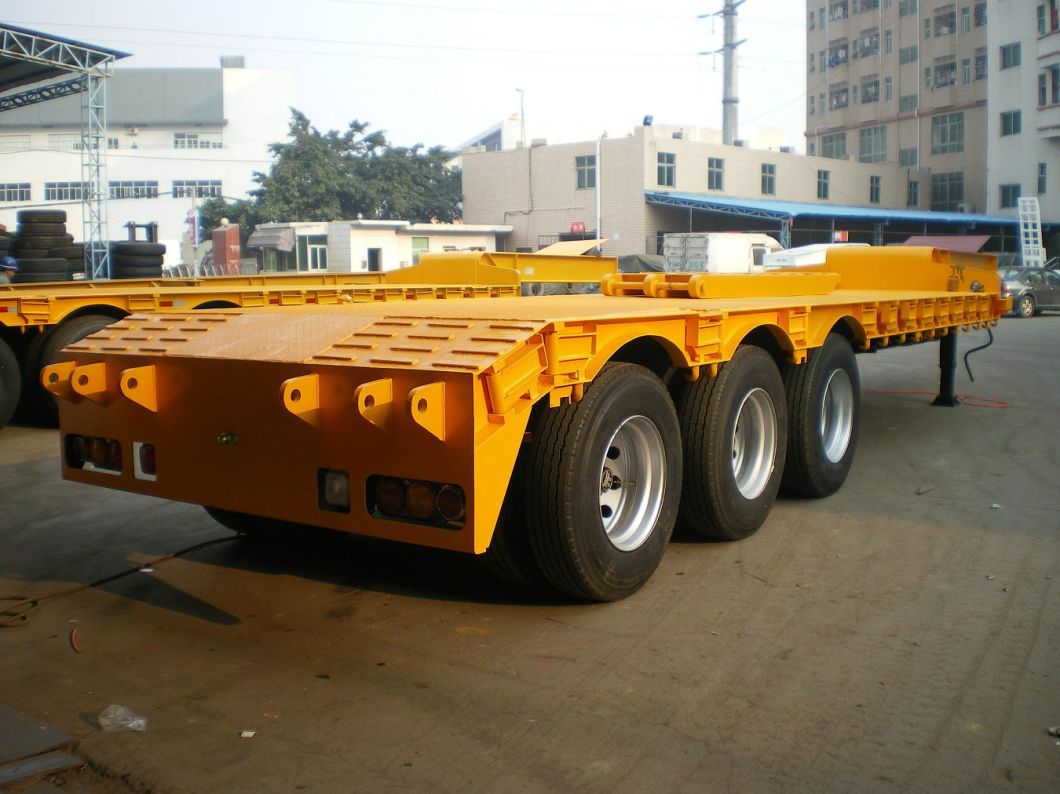 China Manufacturer 60-120tons Low Bed Trailer/Lowboy Truck Semi Trailer