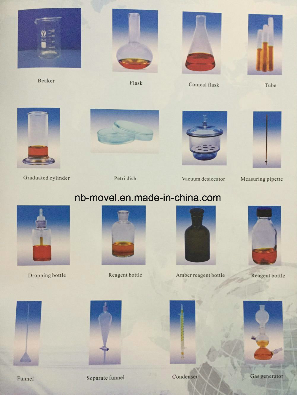 Volumetri Flask Lab Glassware Conical Flask