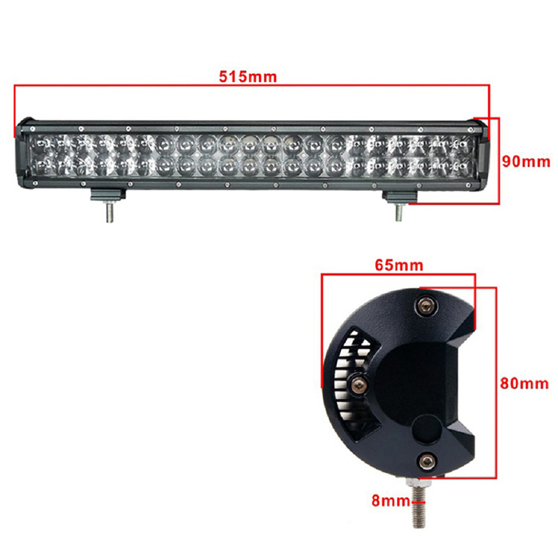 Waterproof Tractor 126W LED Strip Light Bar Light