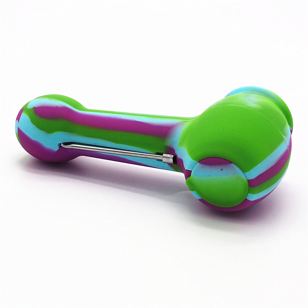 Foldable Silicone Water Pipe Glass Pipe Smoking Oil Concentrate Metal Plastic Pipe Colorful