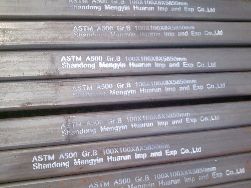 ASTM A500 Gr. B Square Steel Pipe for Steel Structure