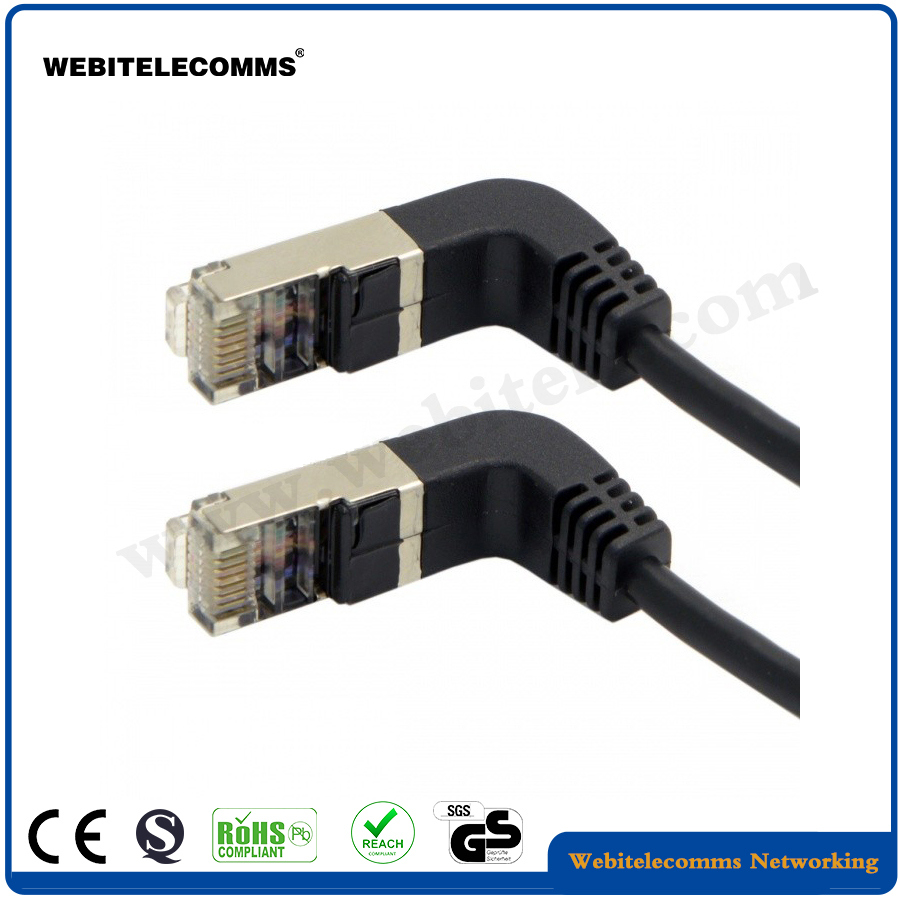 CAT6 FTP Network Patch Cord with 90 Degree Angled Plug