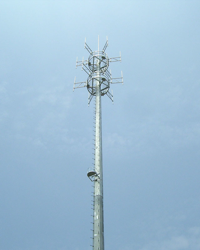 Galvanized Steel Pole Telecommunication Cell Tower