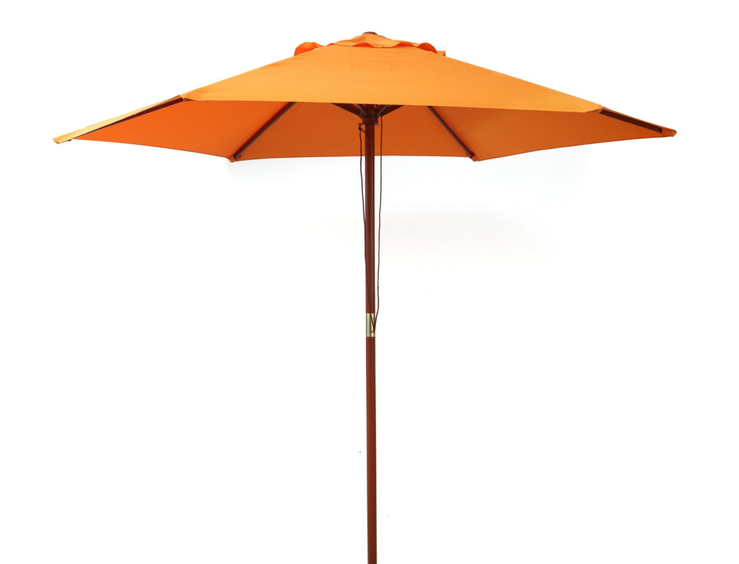 Grade Beach Umbrella with Wood Pole