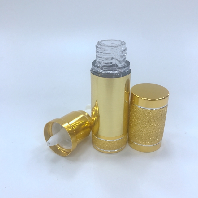 Gold Aluminum Airless Spray Bottle Cosmetic Bottle Supplier 15ml30ml50ml
