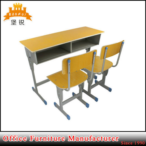 Metal Frame Double Desk and Chair School Students Study Tables