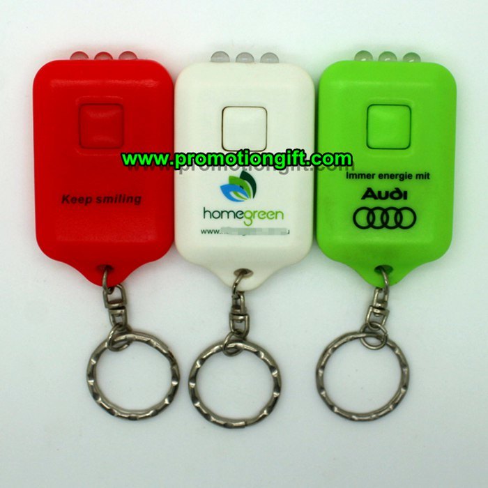 Mini Solar Power LED Keychain Flashlight