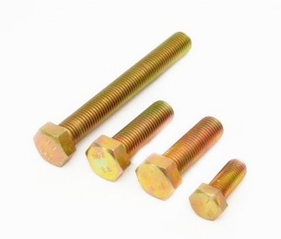 Yellow Zinc Full Thread DIN934 Hexagonal Bolt for Steel Structure