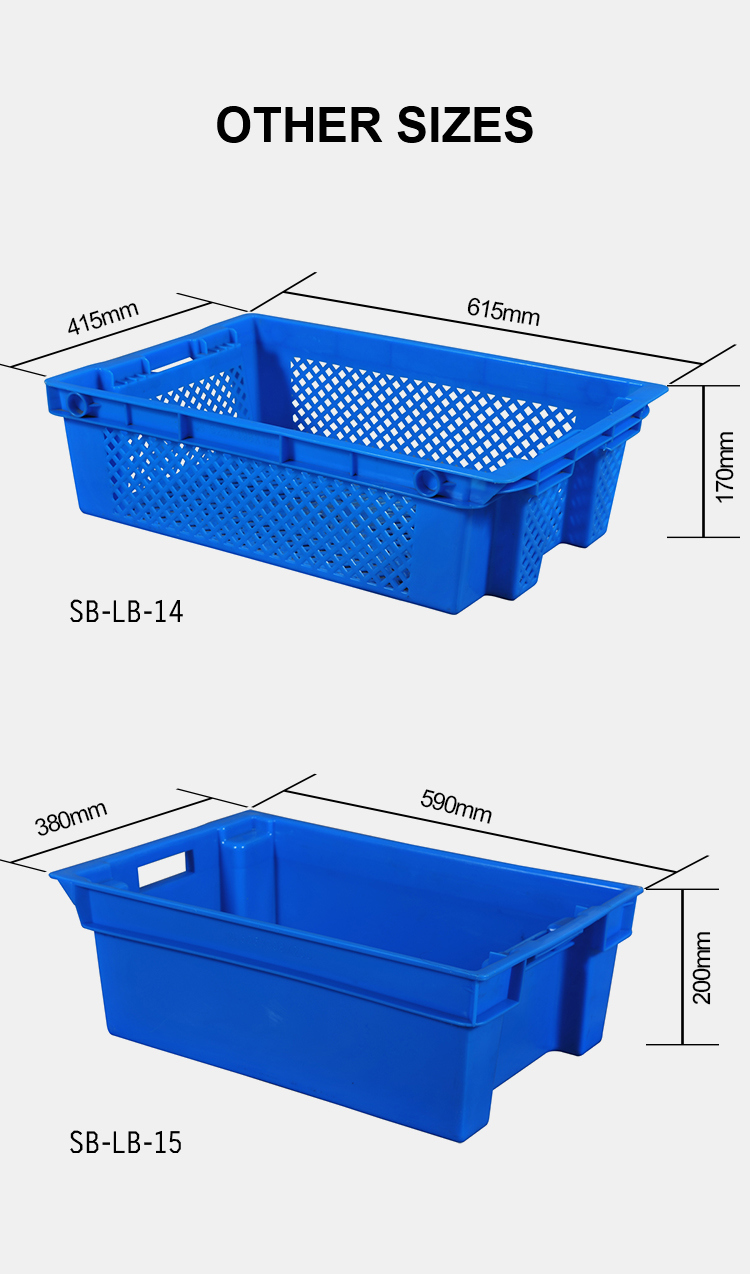 Storage Plastic Container Stackable Nestable Tote Crate