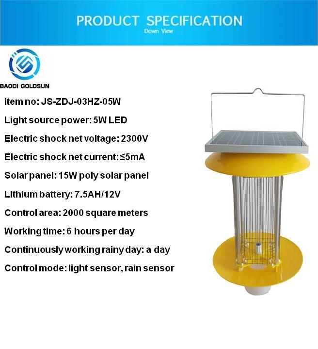 Outdoor Eco-Friendly Solar Bug Zapper Insect Trap Machine with Ce in Agriculturer