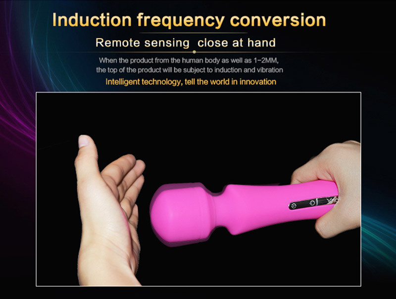 Romote Sensing Intelligent Frequency Conversion Waterproof Magic Wand, Adult Sex Product Vibrator Massager Sex Toys for Woman