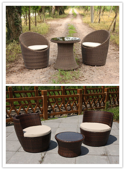 Soft Cushion Waterproof Garden Wicker Rattan Outdoor Sofa (FS-3551+FS-3552+FS-3553+FS-3554)