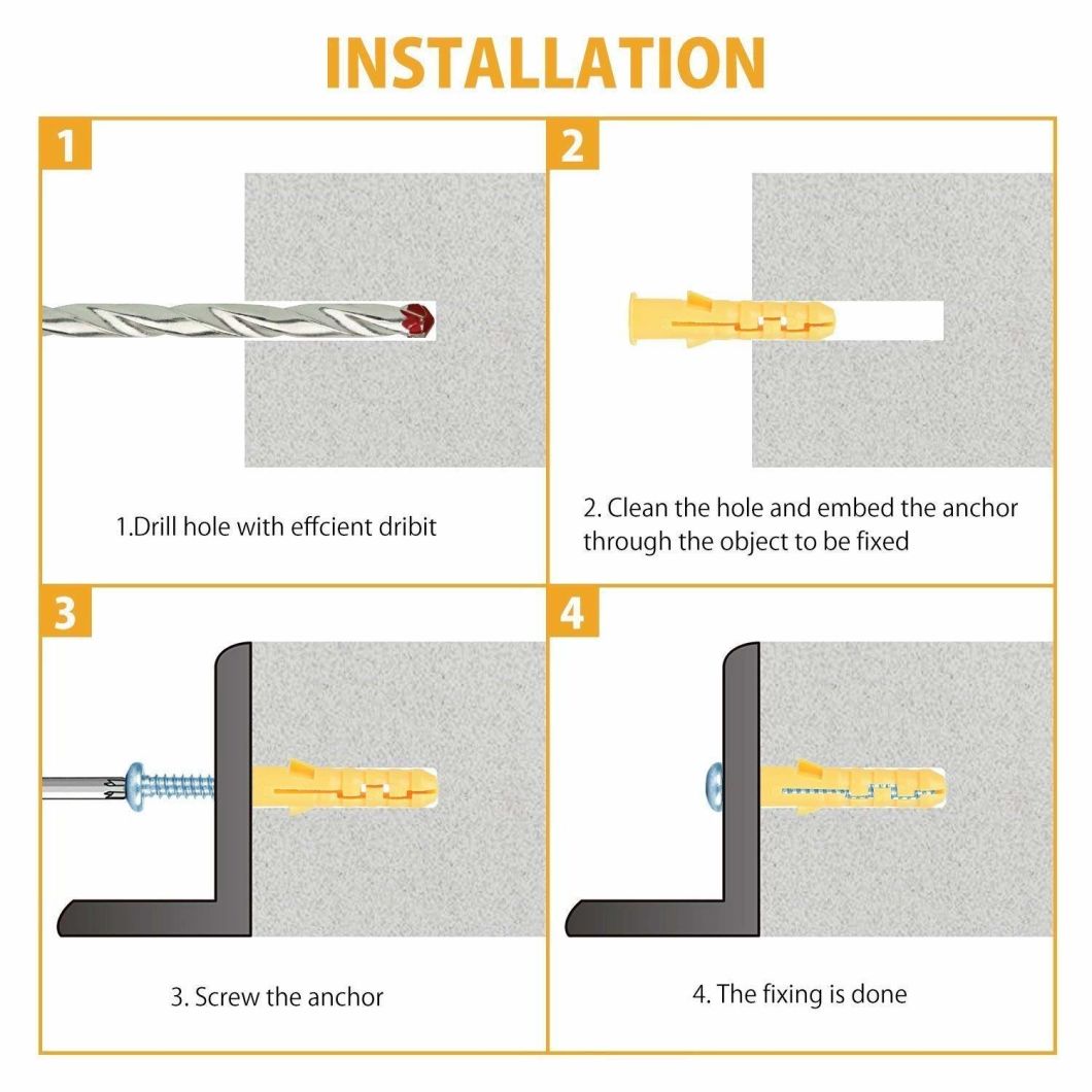 Plastic Anchors Lag Expansion Nails Plugs Screws Clips