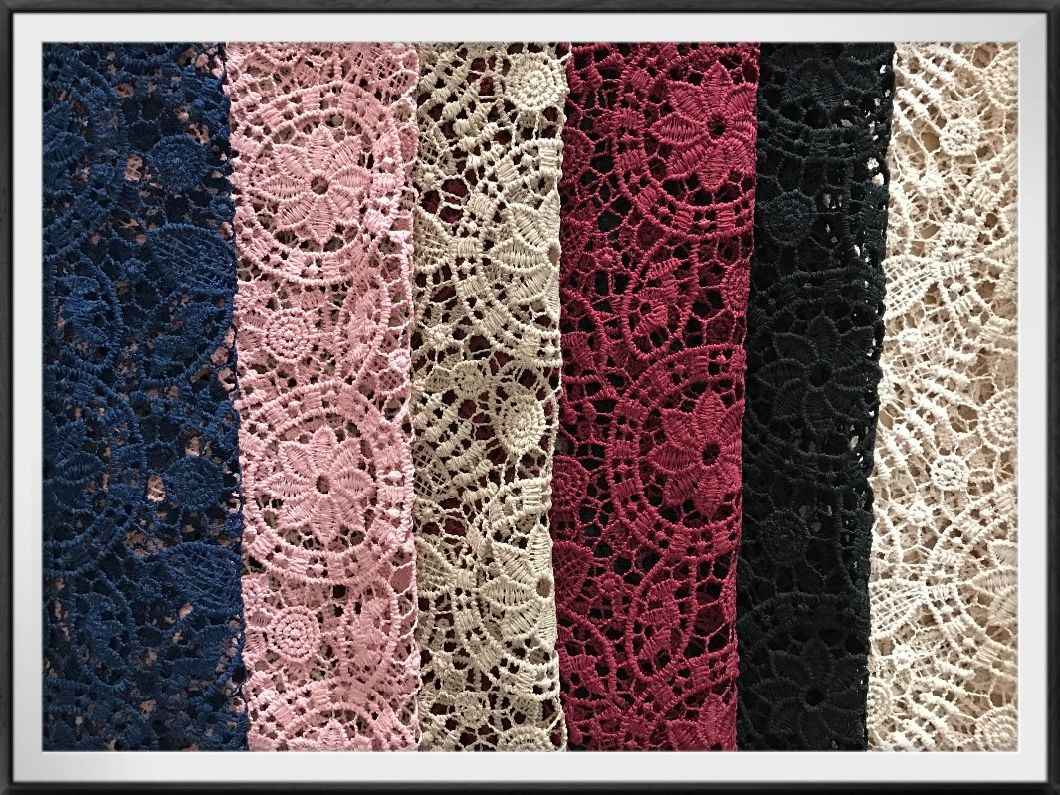 Chemical Guipure Lace Polyester Embroidery Lace Guipure Lace