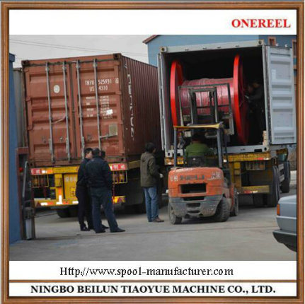 Large Structural Steel Reels for Processing Shipping