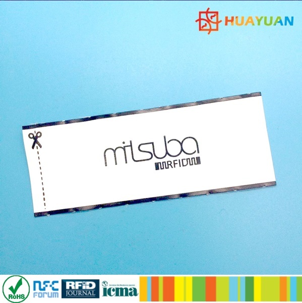 Apparel management printed UHF textile woven fabric RFID care label