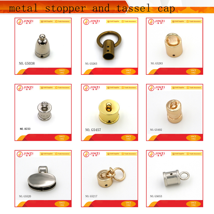 Nickel Free Variou Type Zinc Alloy Cord End Stopper