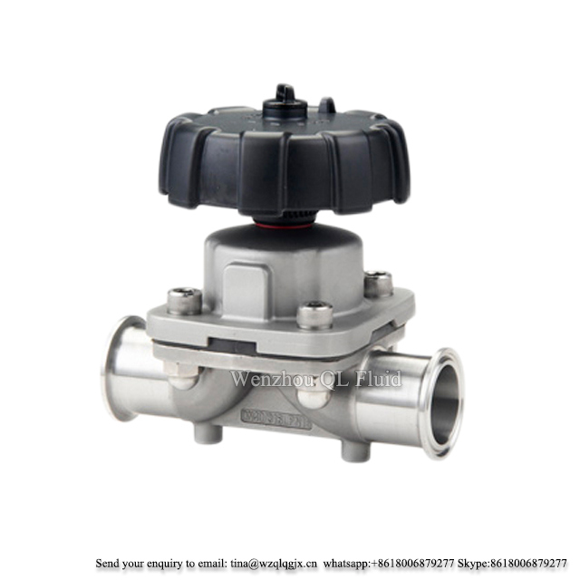 Sanitary Welded Straight Brewing PTFE Diaphragm Valve