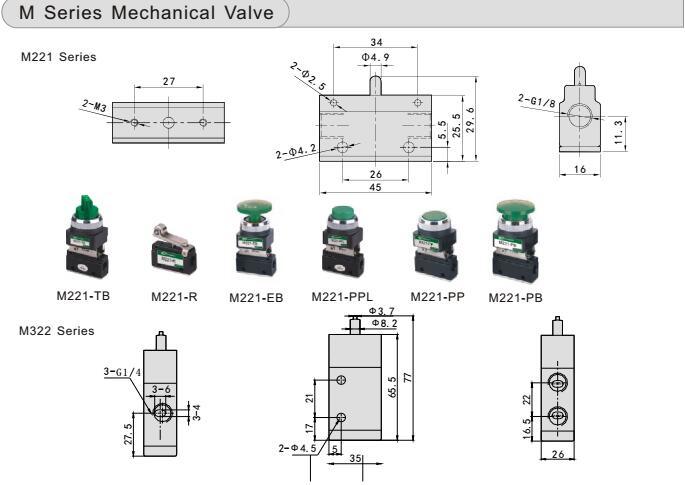 3/2 Way Airtac Mechanical Valves