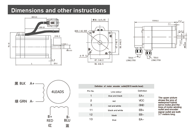 Stepper Motor with Encoder for Sewing Machine