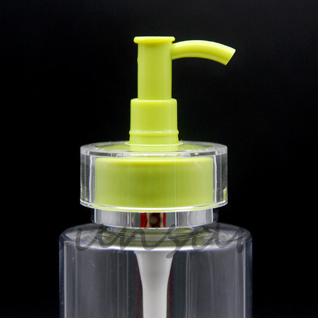 350ml Pet Shampoo Cylinder Round Shape Lotion Pump Plastic Shower Gel Empty Bottle
