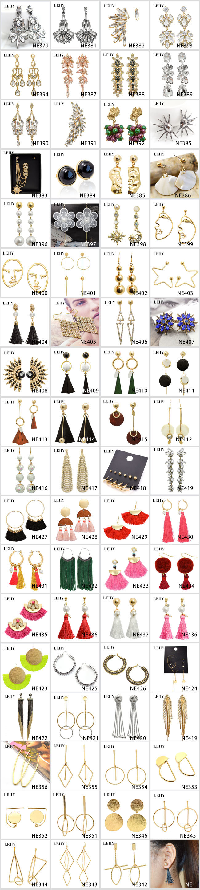 Gold-Tone Women Fashion Drop Earrings with Chain in Disc-Shape Pendant