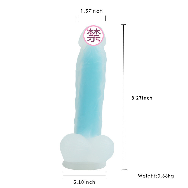 New Design Female Sex Products Luminous Silicone Dildo