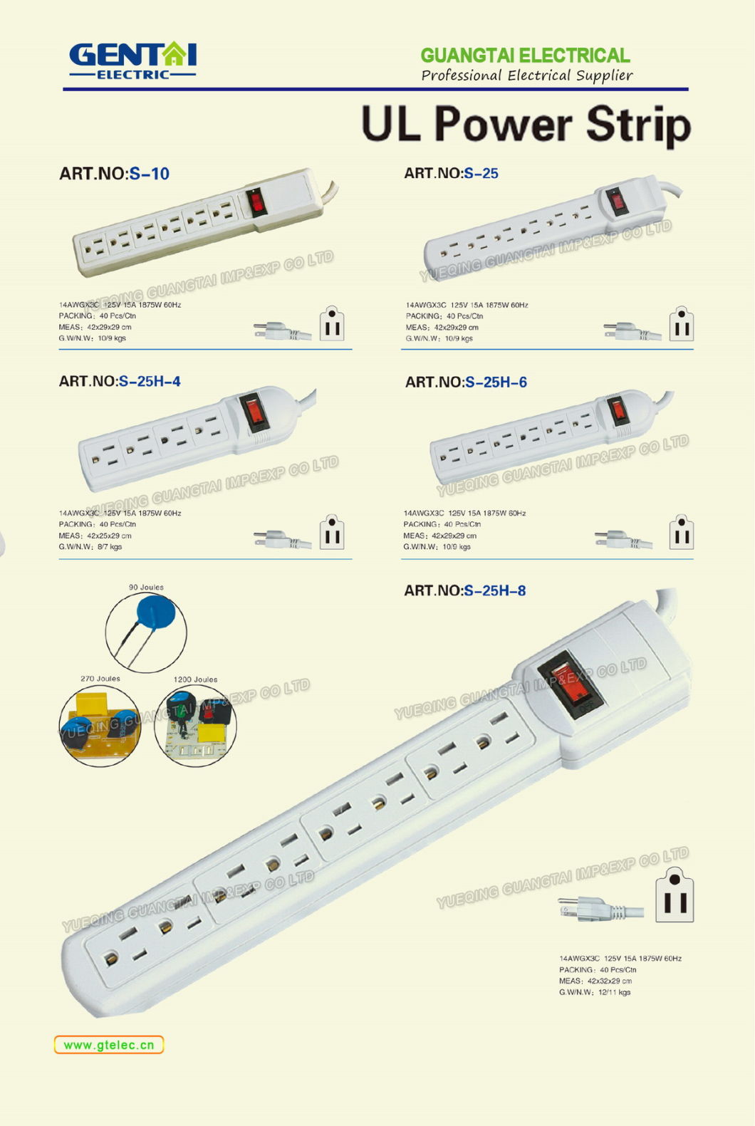 Best Quality Us Type Aluminum Alloy Power Strip (S-01-12)