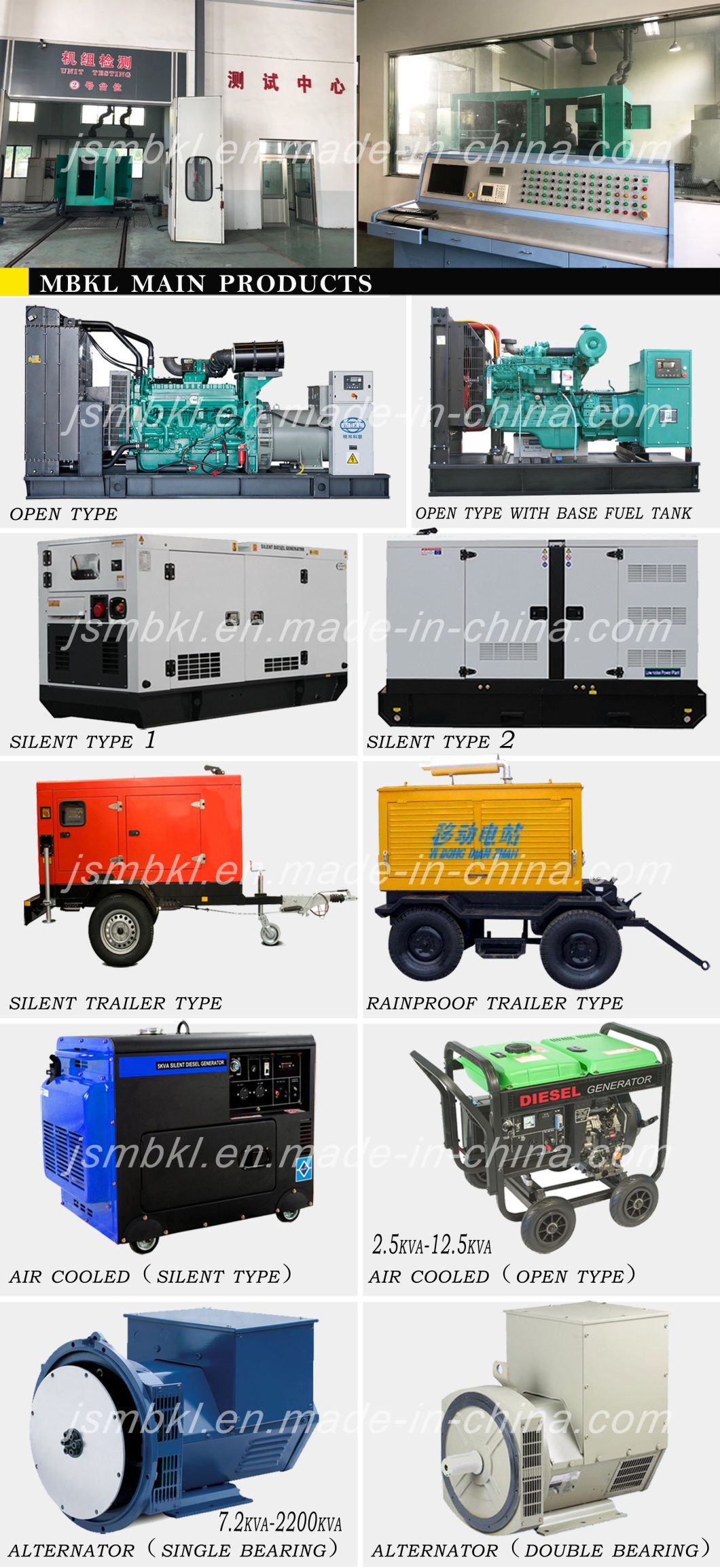 50kw/62.5kVA Silent Electric Diesel Power Generator Powered by Cummins Engine with Stamford Alternator