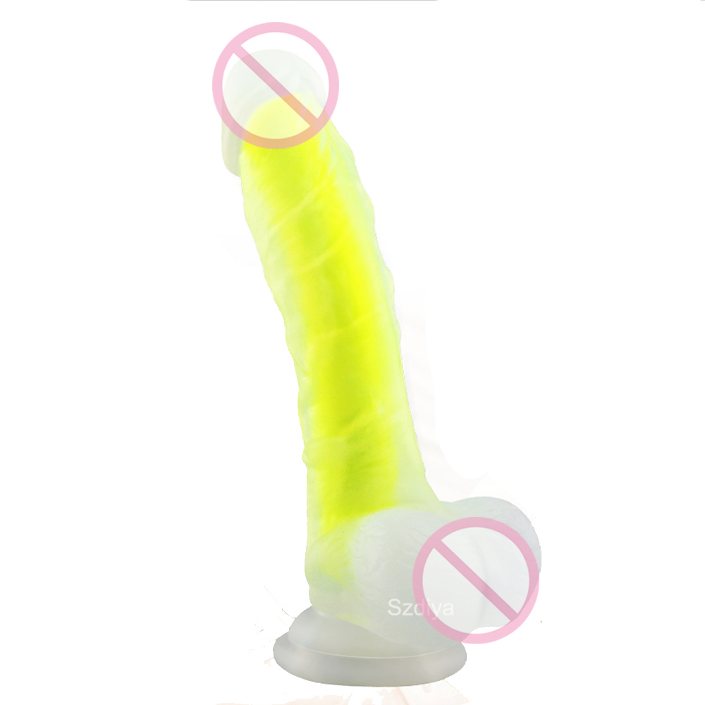 Dual Layer Dildo Real Skin Rubber Artificial Penis Sex Toy for Female (DYAST412MC)