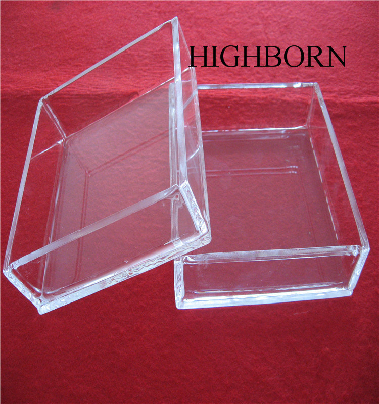 High Purity Customized Square Clear Quartz Petri Dish with Lid