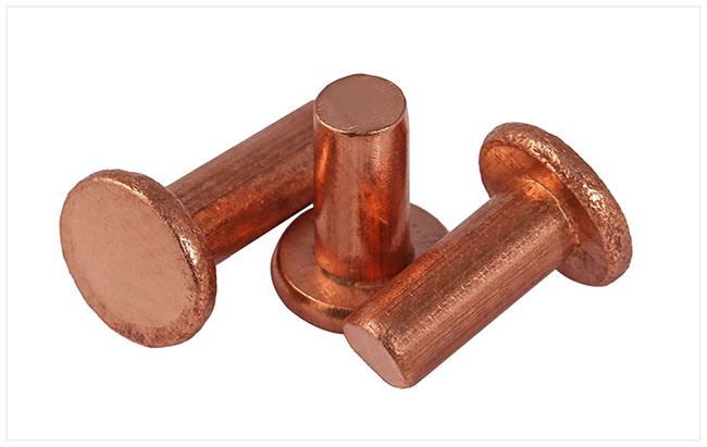 Copper Flat Head Solid Tin Rivet