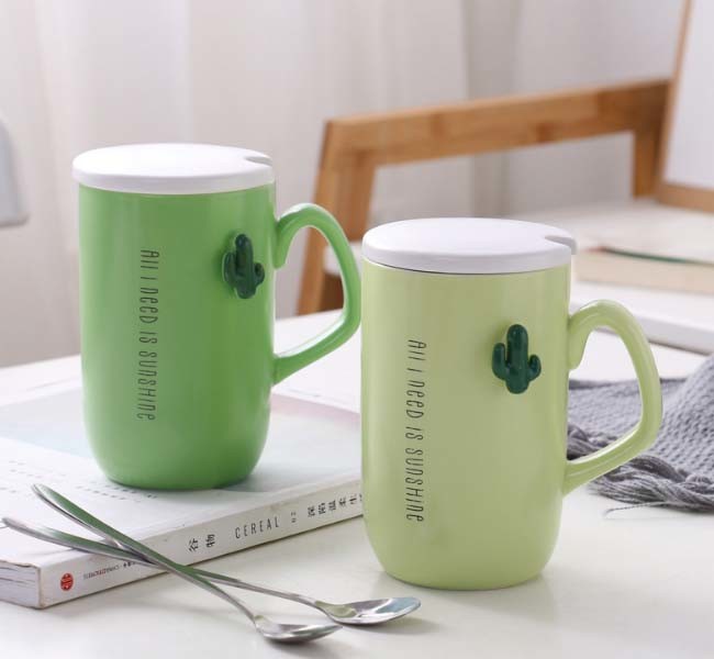 7.5*13cm Promotional Gift Coffee Mug with 6cm Spoon